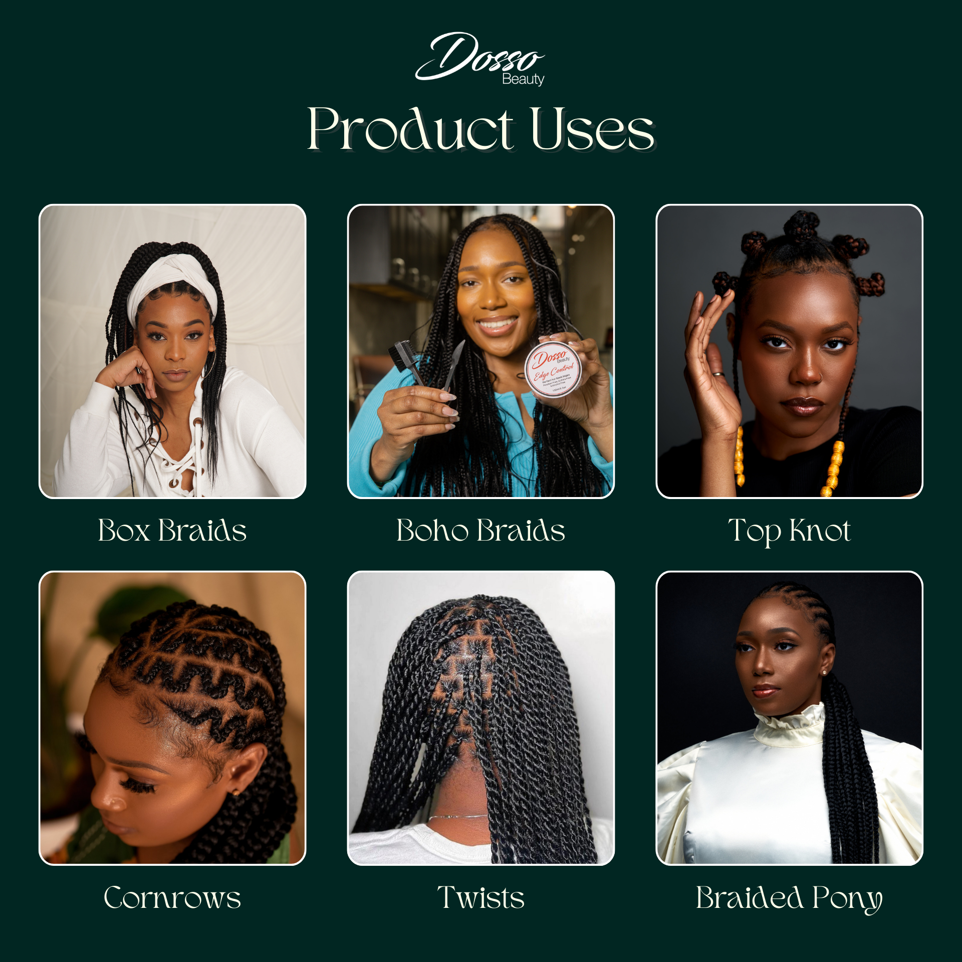 Dosso Beauty hypoallergenic Braiding Hair Product Uses