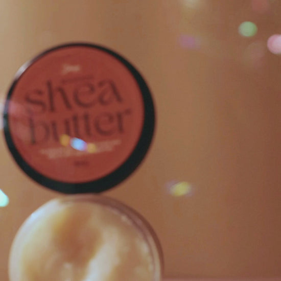 Shea Butter in natural state with lid off