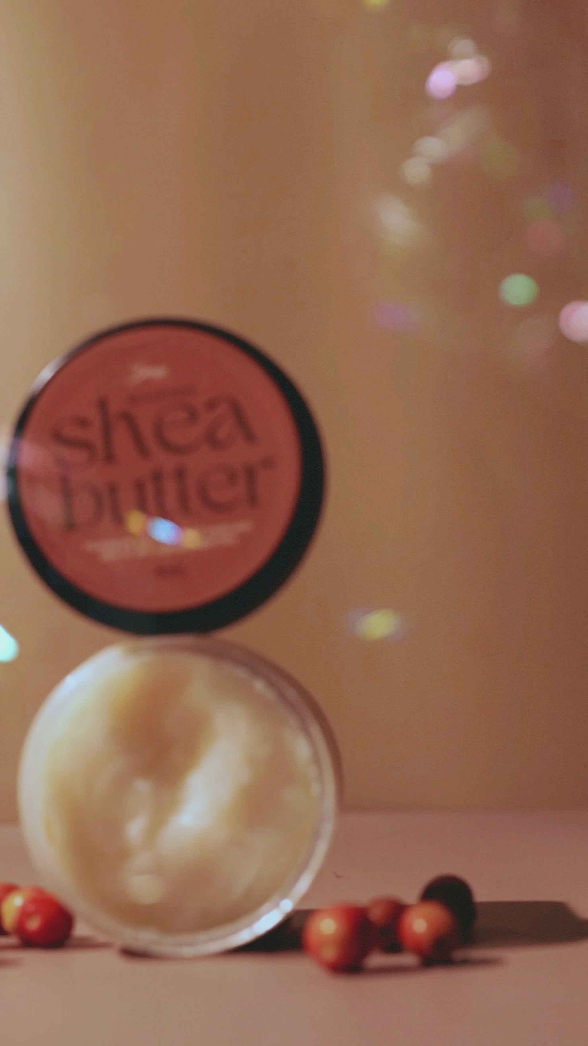 Shea Butter in natural state with lid off