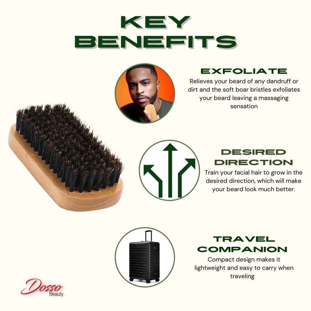Dosso Beauty Beard Brush Key Benefits