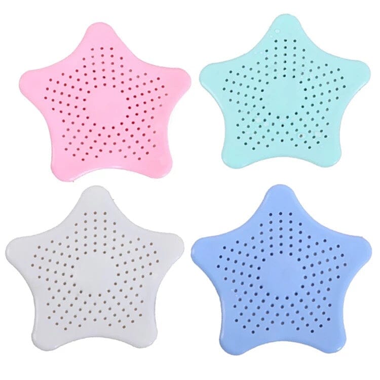 4 Hair Filter, Sewer Drain Filter Colander, Kitchen Sink Filter, Shower  Bath Drain Filter, Tub Drain Cover, Hair Catcher Colorful Silicone Starfish