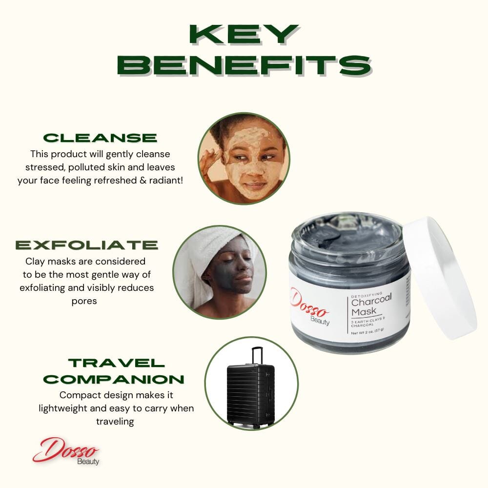 Detoxifying Charcoal Mask Skin Care DossoBeauty 