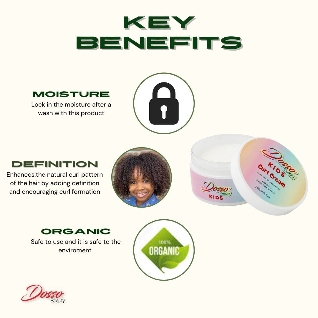 Dosso Beauty Kids Hair Curl Cream Key Benefits