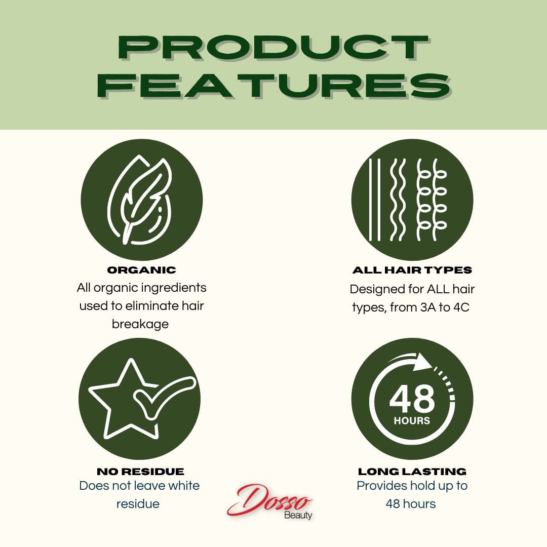 Dosso Beauty Organic Edge Control Product Features